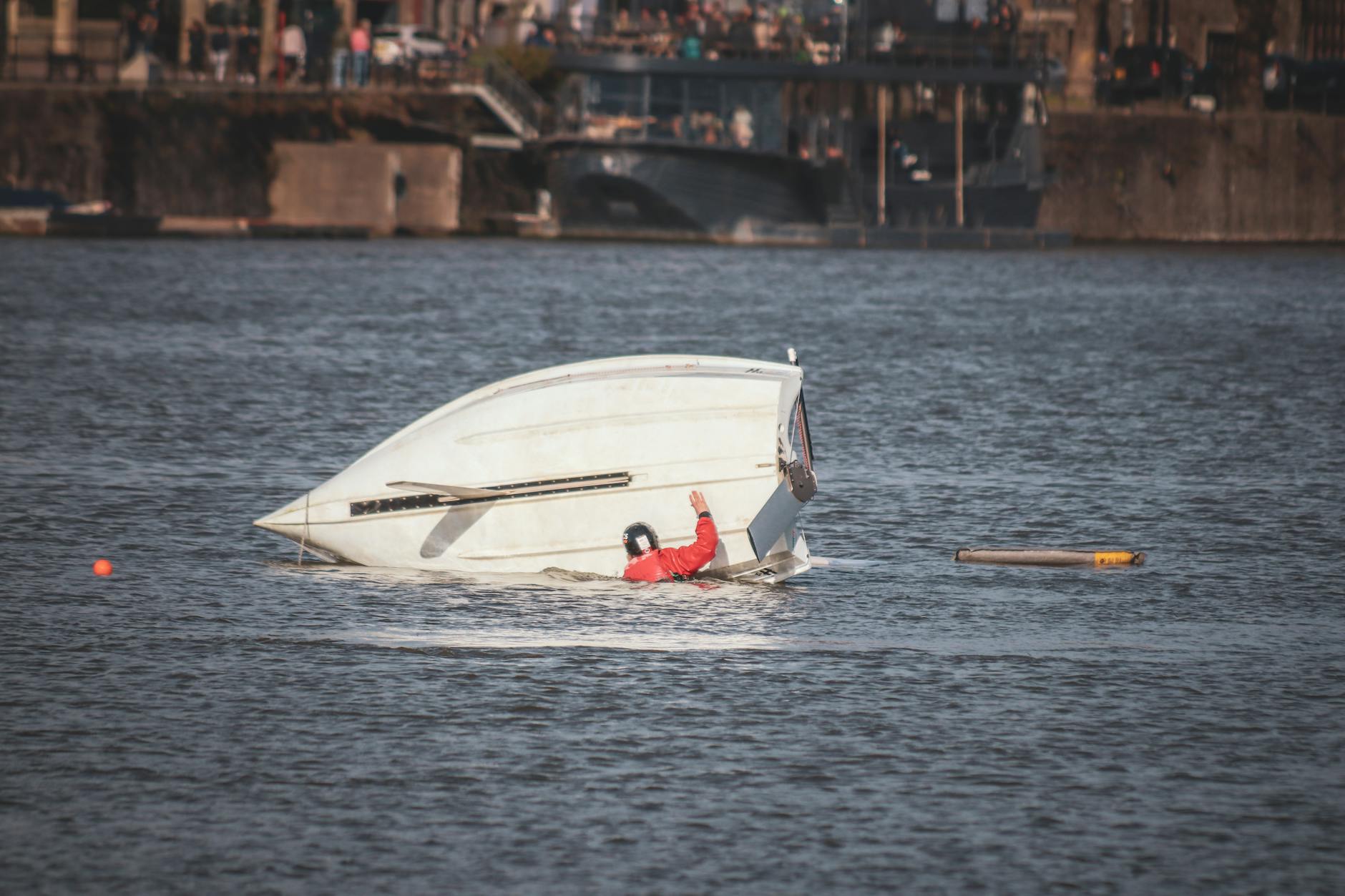 a boat on a river